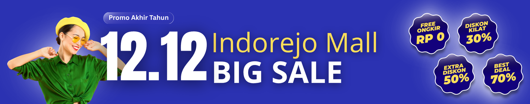 Indorejo Mall 12.12 Big Sale — free ongkir, diskon hingga 70%